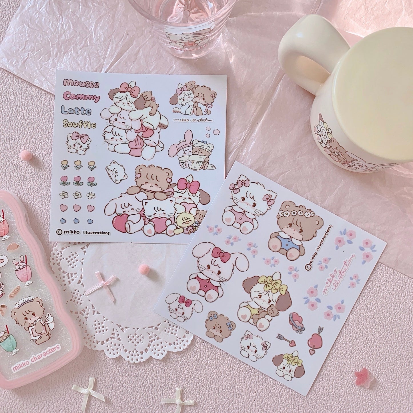 cute waterproof crystal stickers