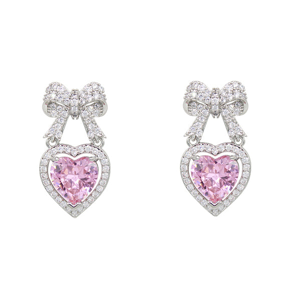 princess pink diamond kawaii earrings