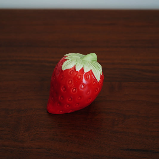 hand-painted strawberry shape ceramic dinner plate