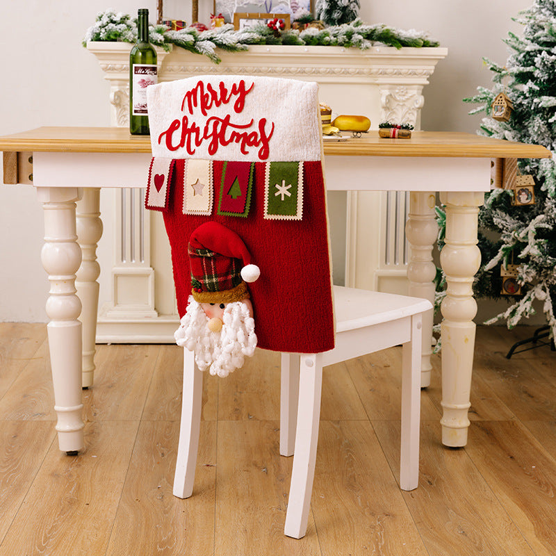 Christmas decoration chair cover
