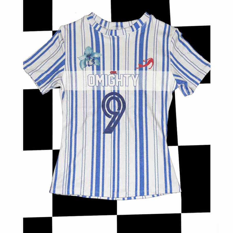 Striped Printed Jersey T-shirt