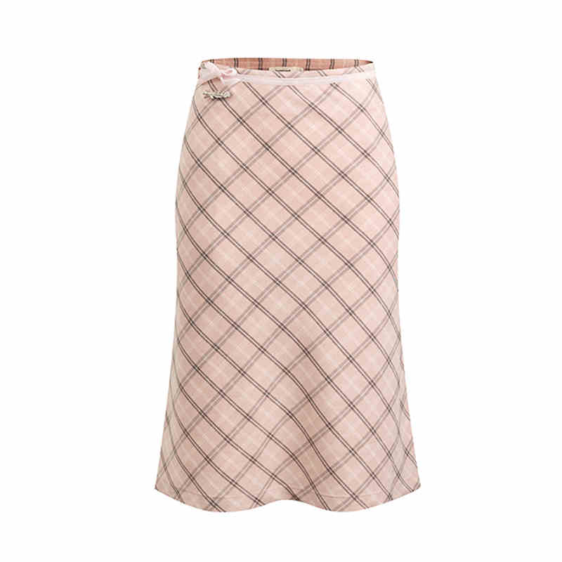 Pink Plaid Retro Skirt