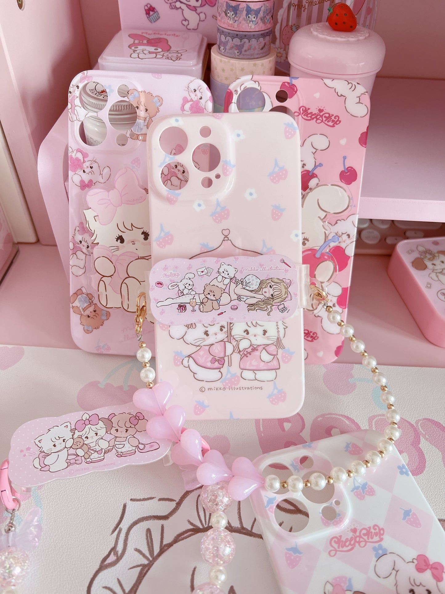 cute portable anti-lost mobile phone decorative clip