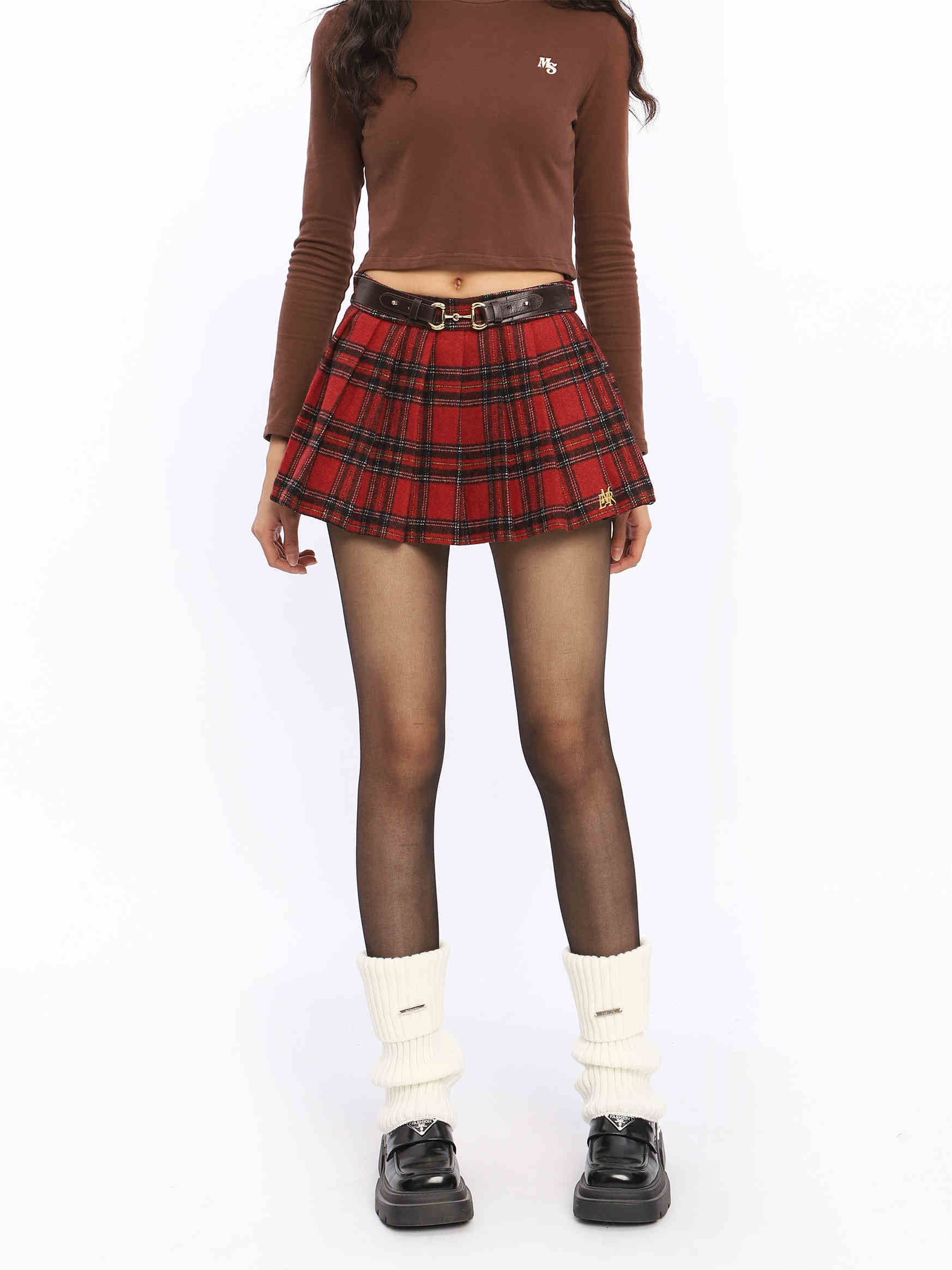 Preppy Classic Plaid A-line Skirt