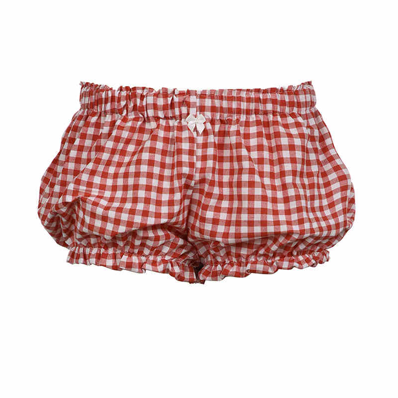 Plaid Bow-knot Spliced Shorts