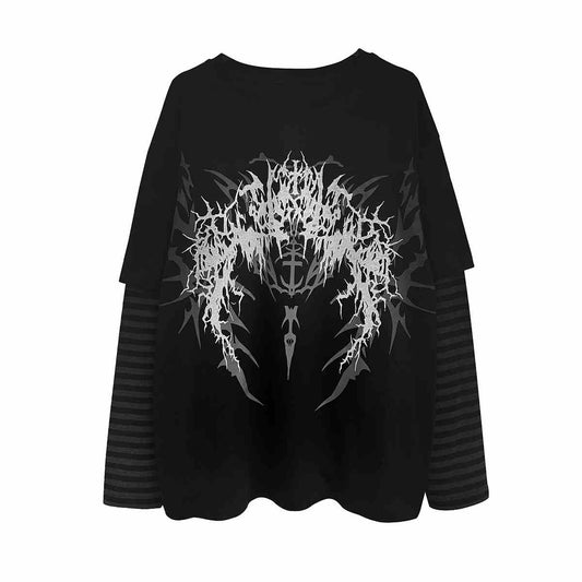 Grunge Rock Long-sleeved Tee