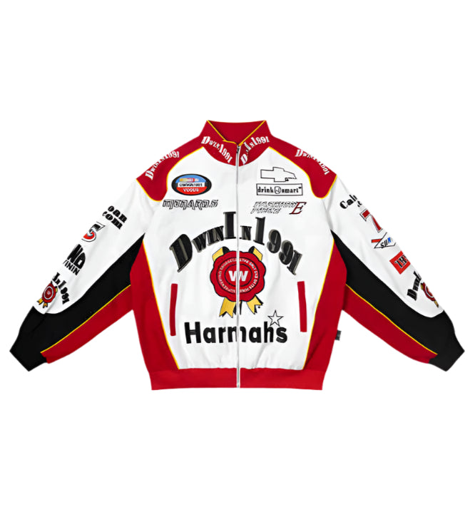 Retro Street Embroidery Racing Jacket