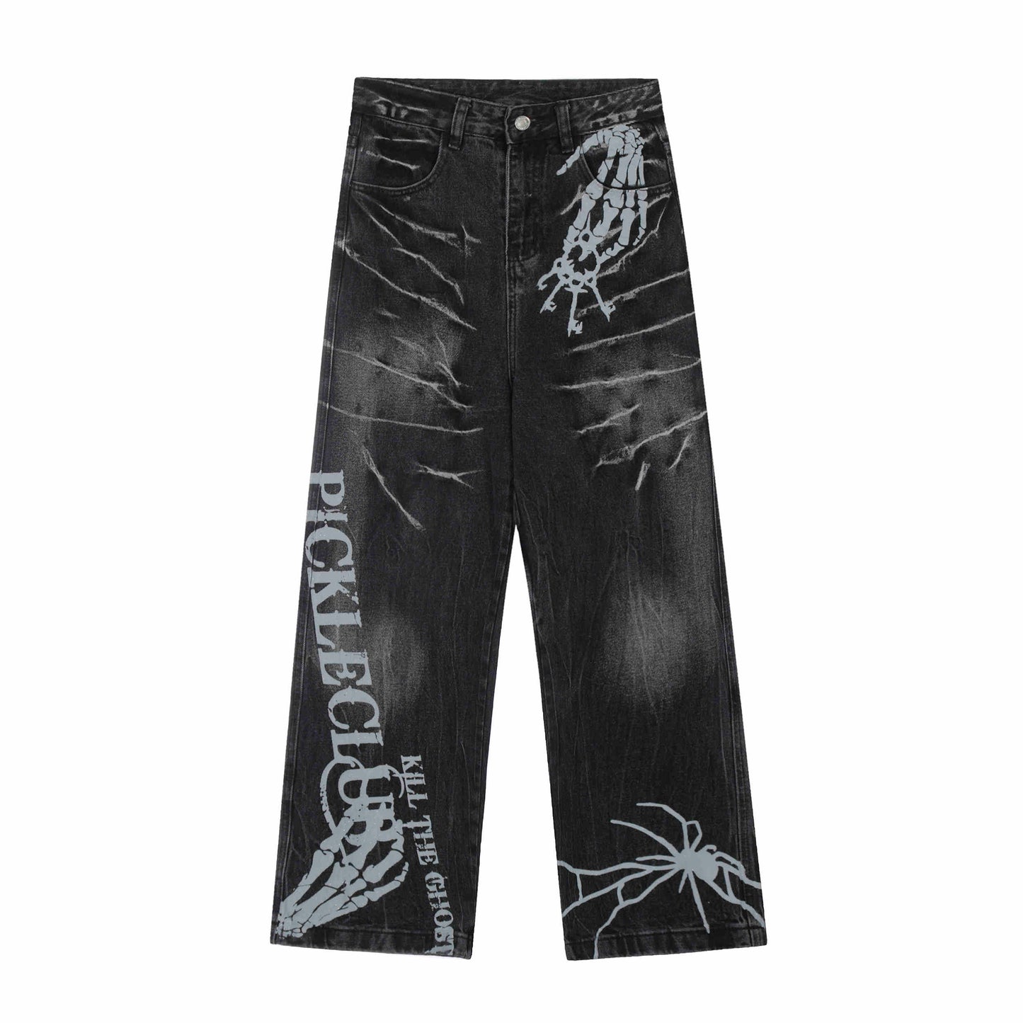 Grunge Distressed Hip-Hop Jeans