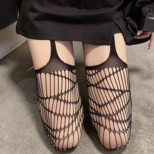 Goth Hollow Fishnet Stockings