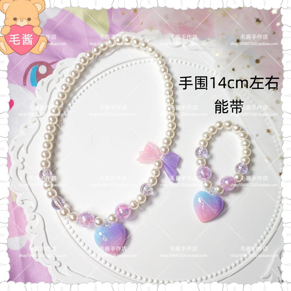 cute heart pearls kawaii choker