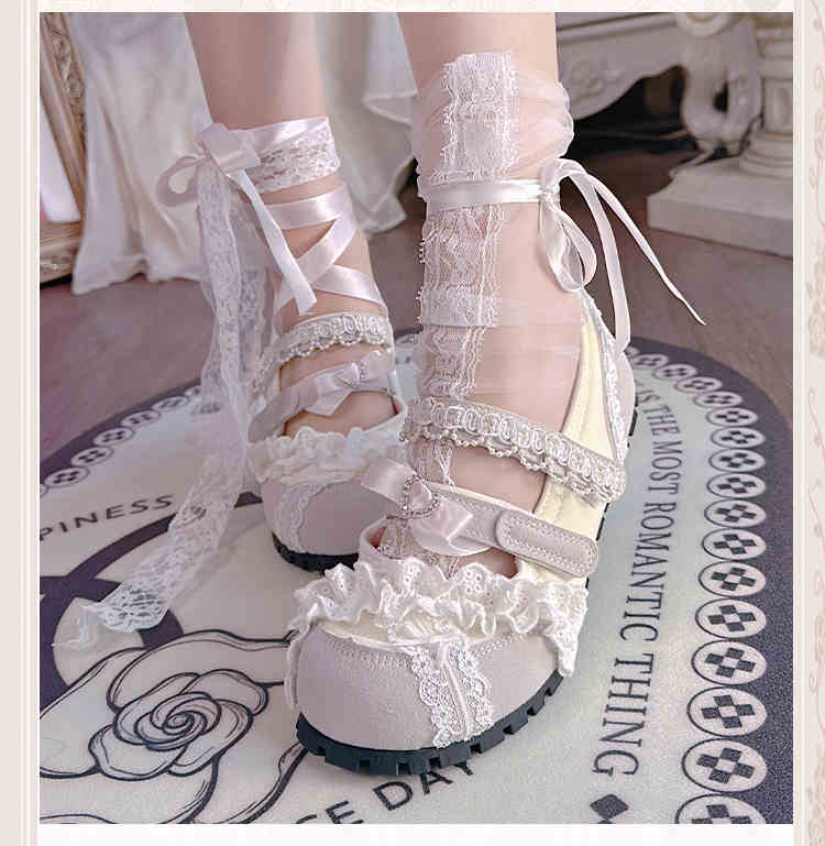 French Lace Ballet Shoes