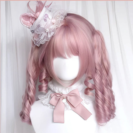 Romantic Lolita Pink Curly Wig
