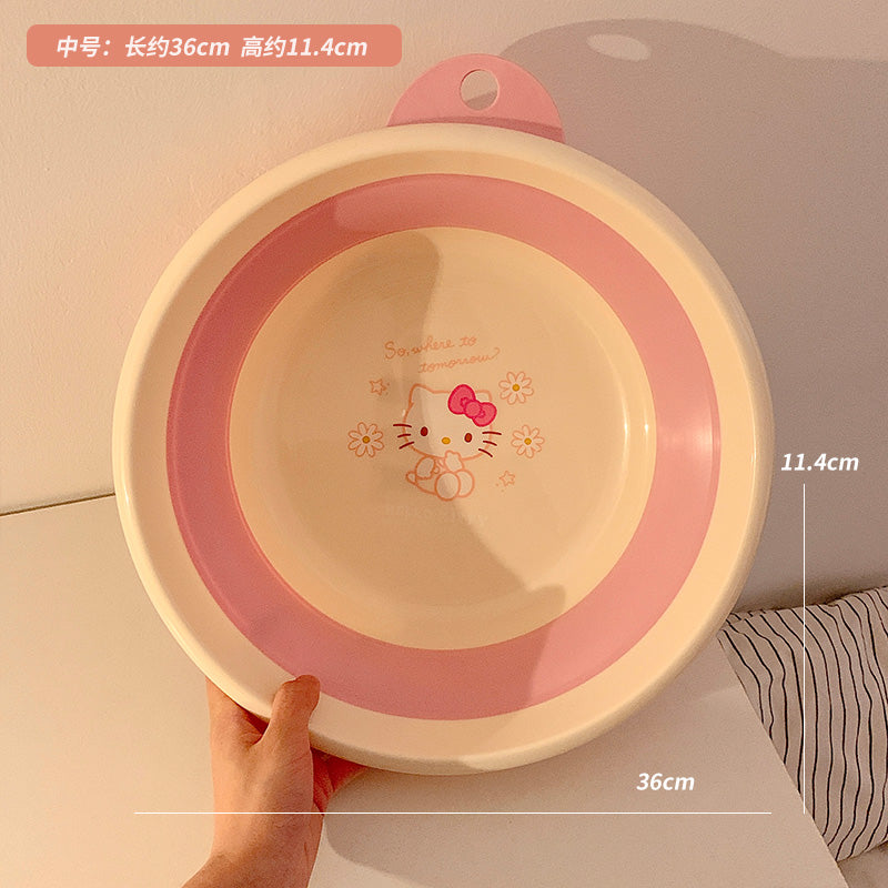 cute kitty folding wash basin