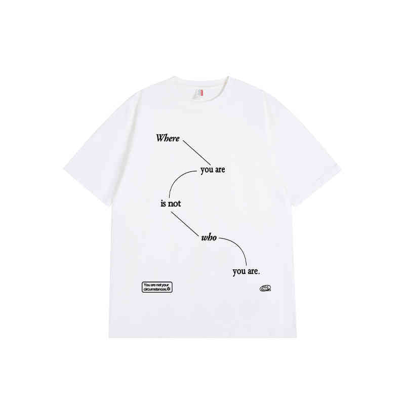 Simple Line Letters Cotton Tee