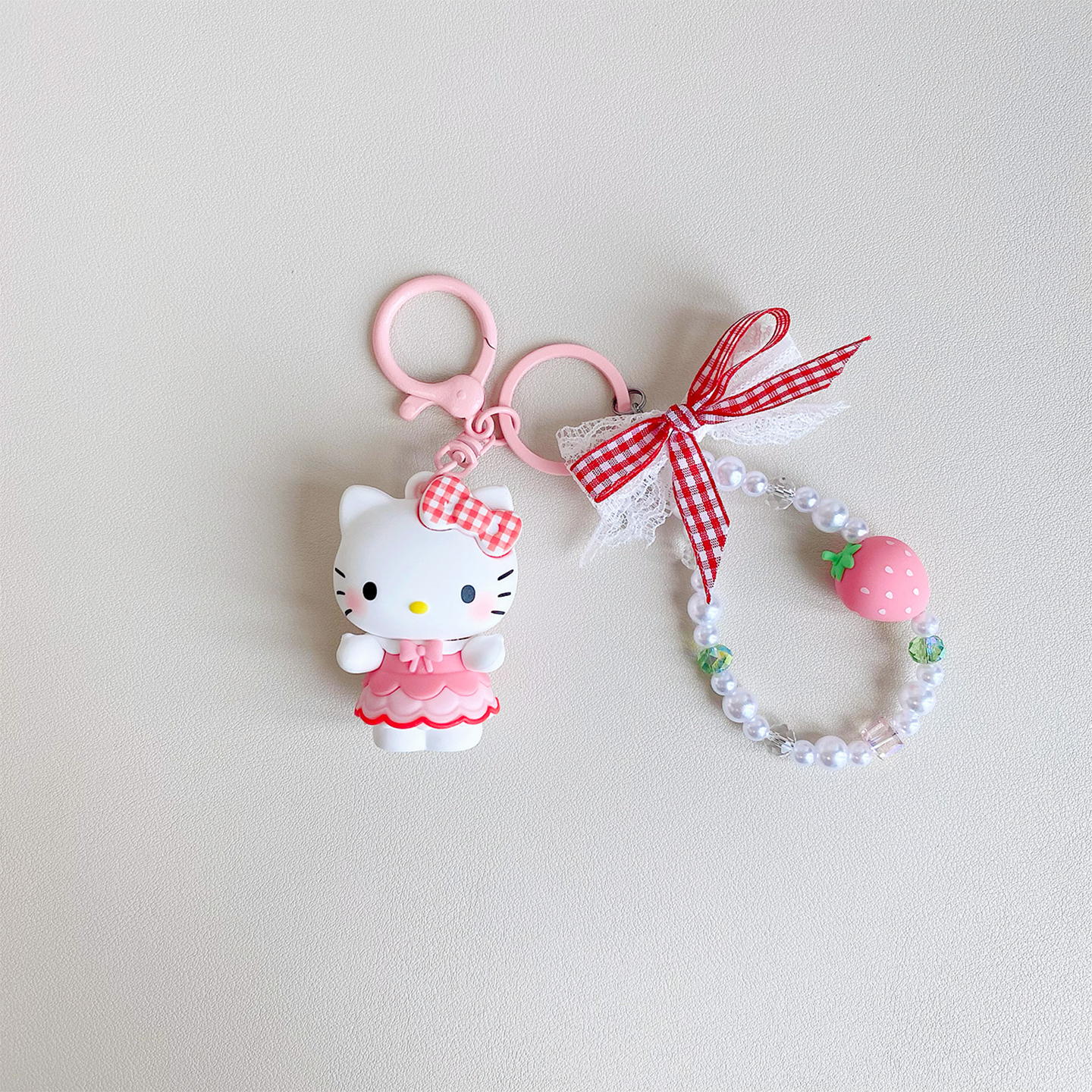 Sanrio plaid strawberry series bracelet buckle