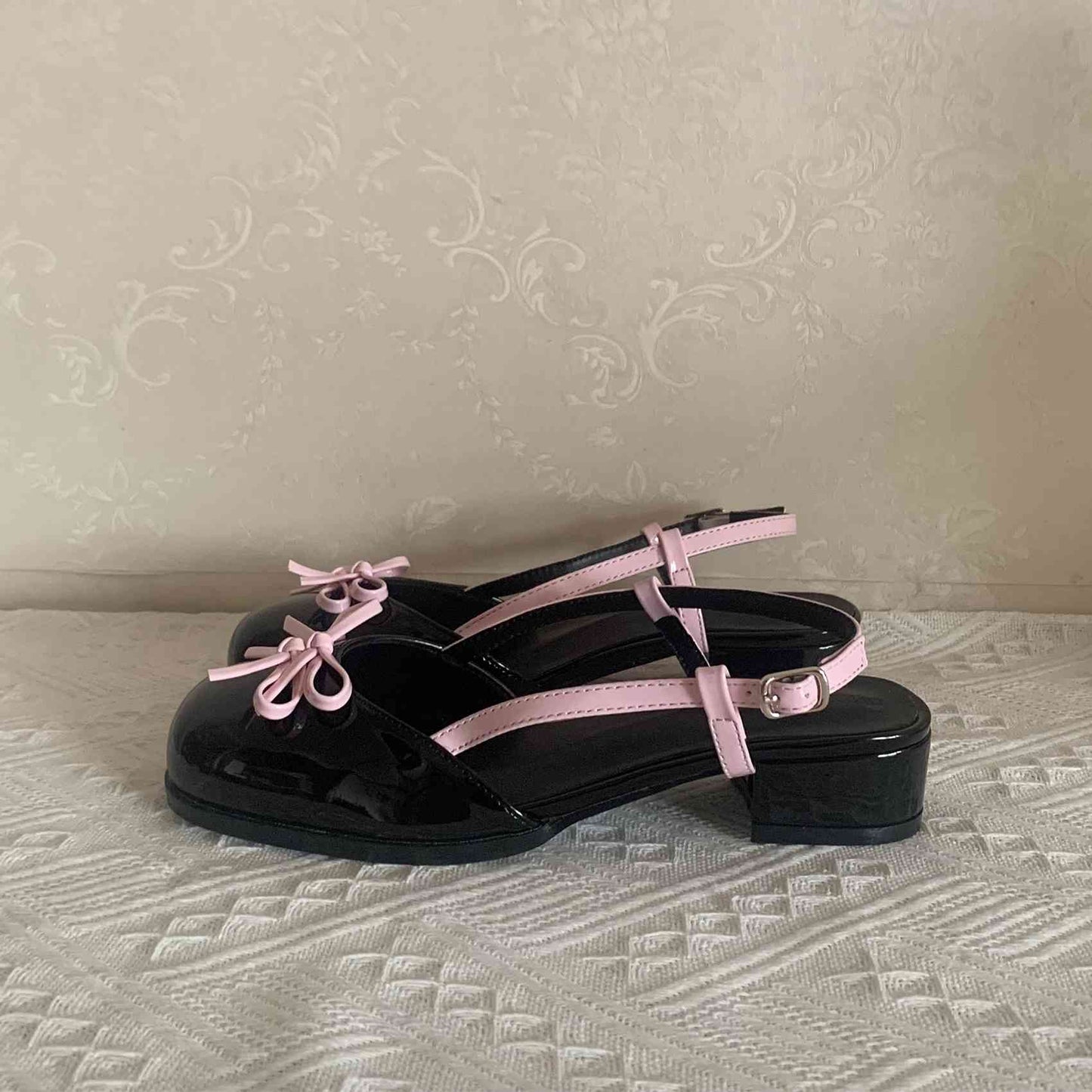 Coquette Pink Bow Mary Jane Sandals