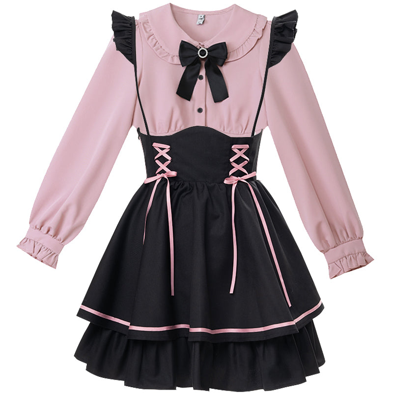 Preppy Pink Shirt Retro Suit