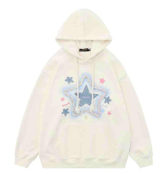 Oversize Star Patch Hoodie