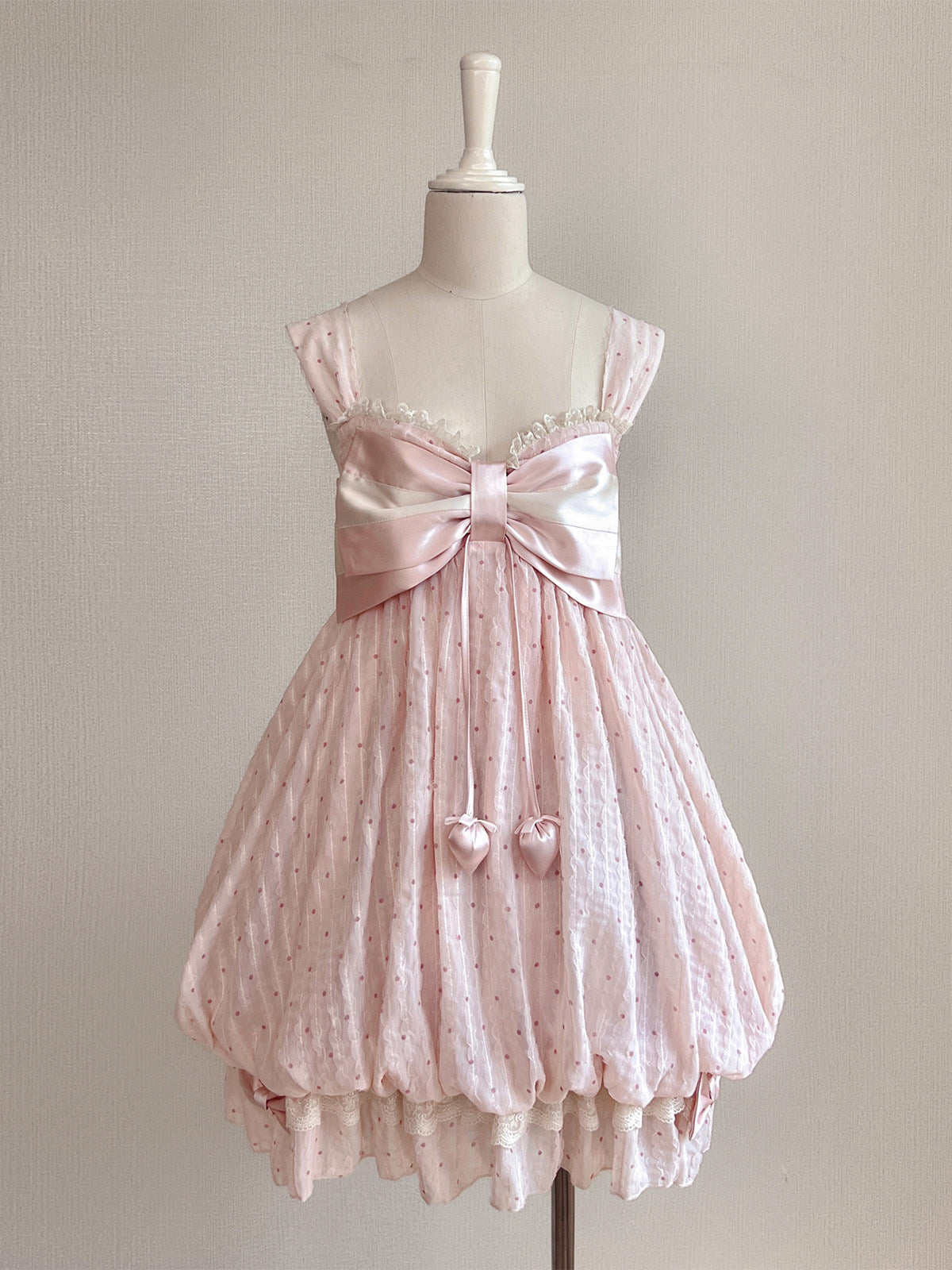 vintage polka dots bow dress