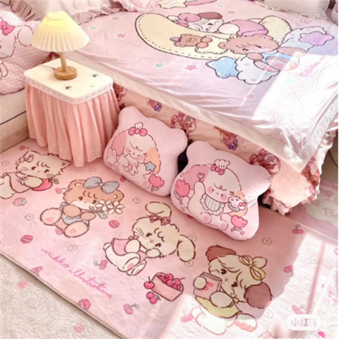 Little girl heart cute cartoon floor mat tp1