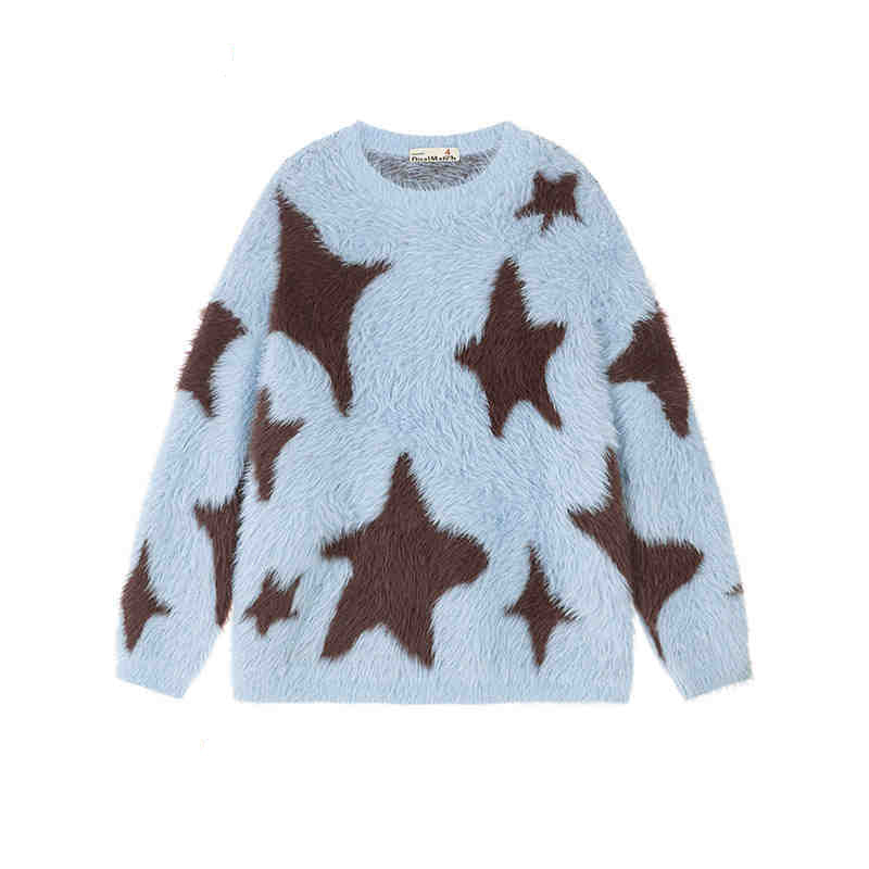 Y2K Star Mohair Over-sized Sweater