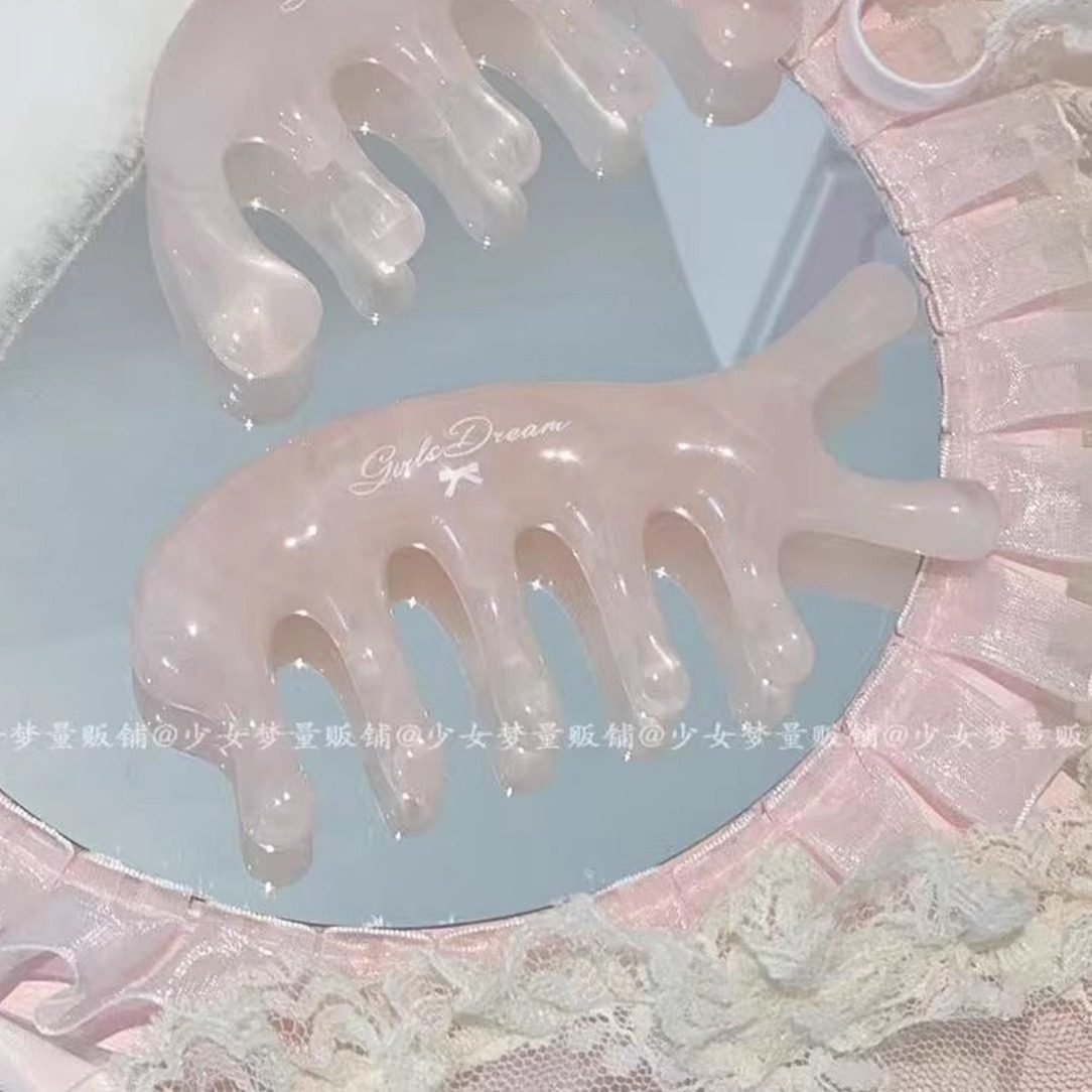 kawaii massage comb Pink seahorse massage comb