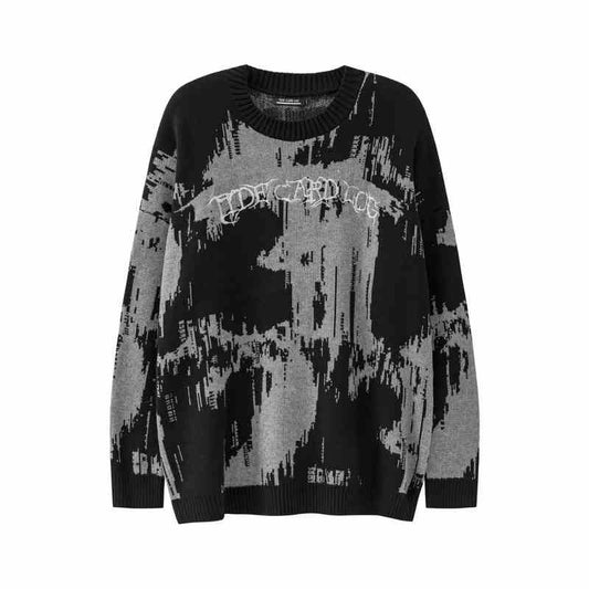 Grunge Street Round Neck Sweater