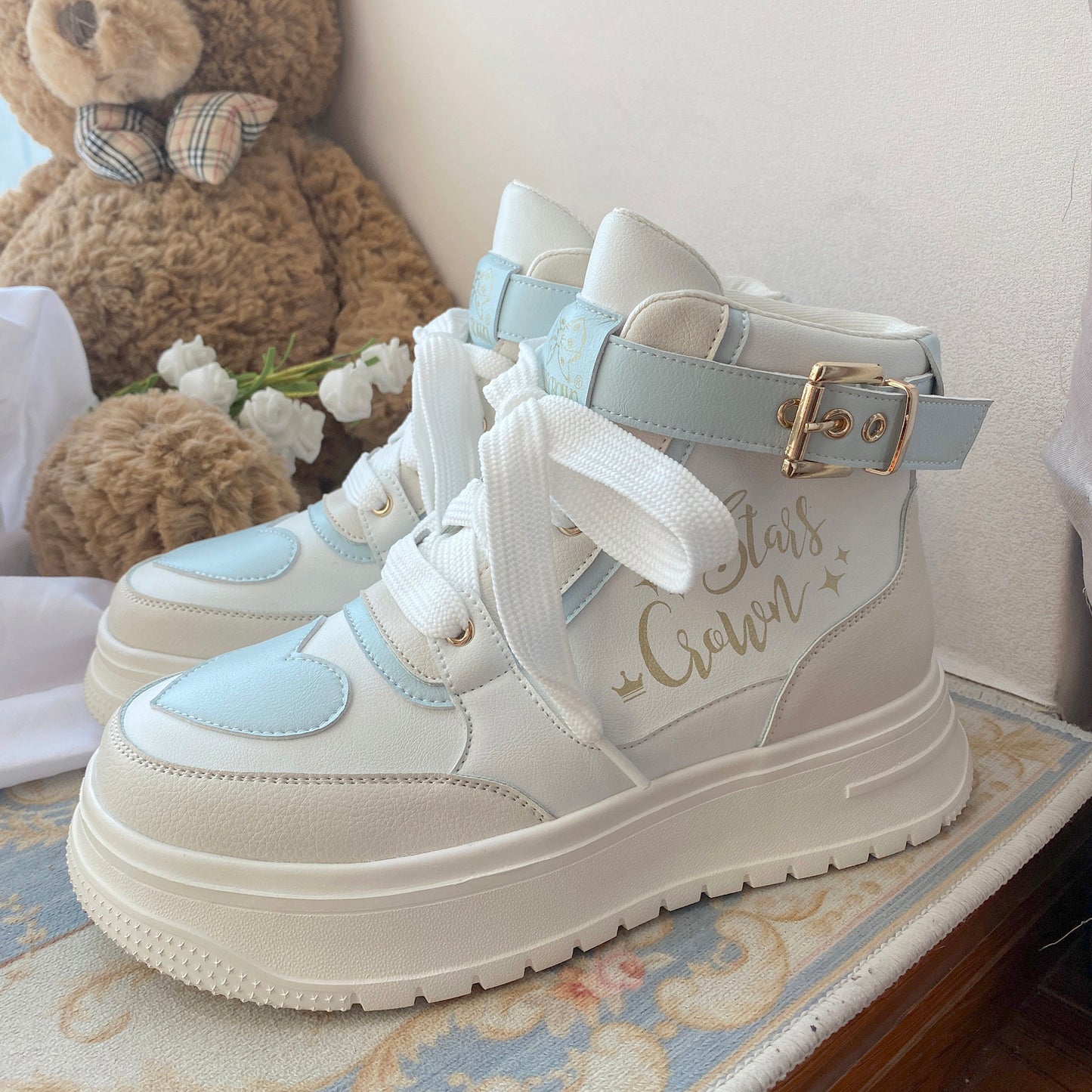 pastel kawaii platform sneakers