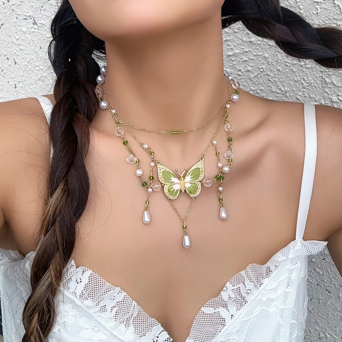 Cross border jewelry bead necklance