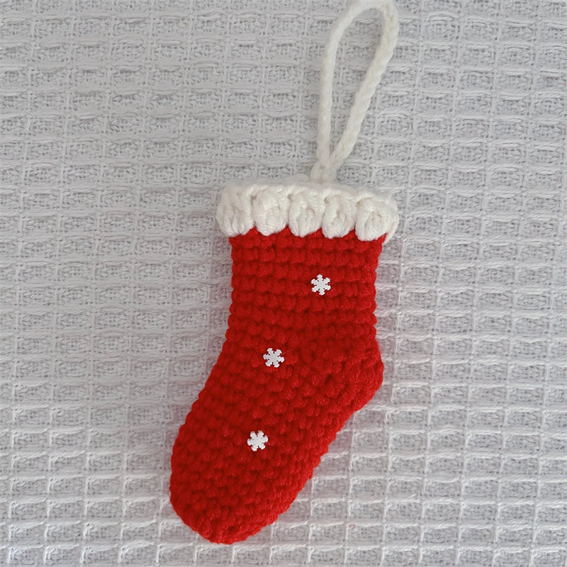 diy crocheted Christmas socks
