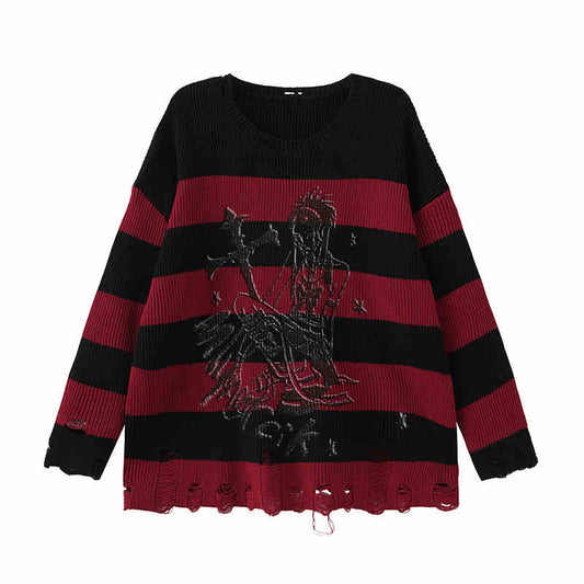 Goth Red Pullover Sweater