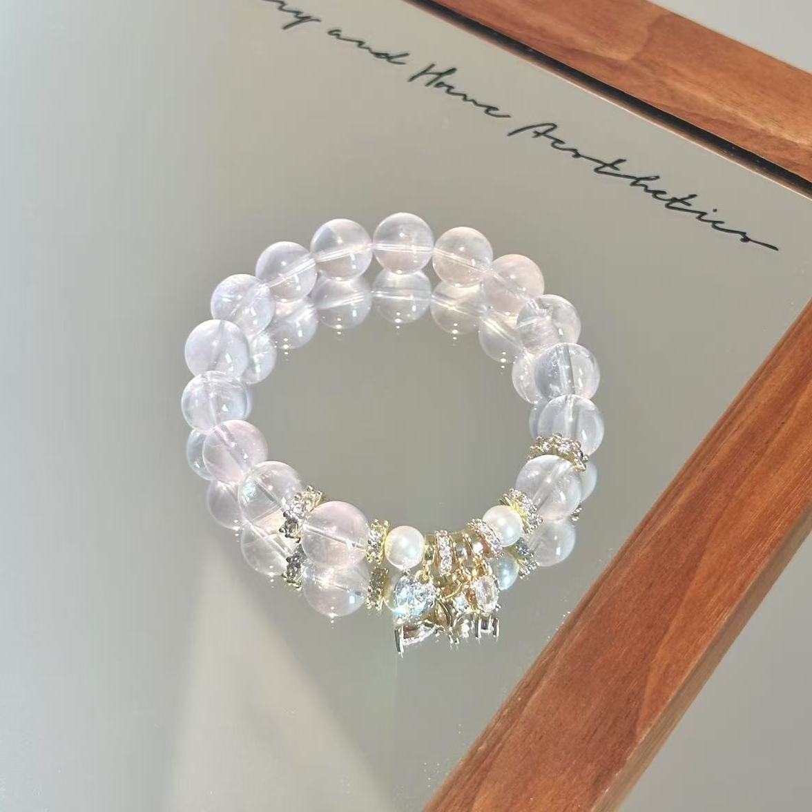 pink quartz kawaii bracelet