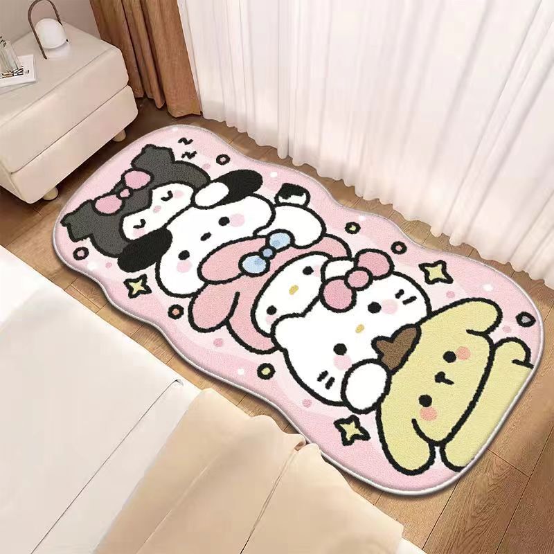 cute bedside imitation cashmere floor mat carpet