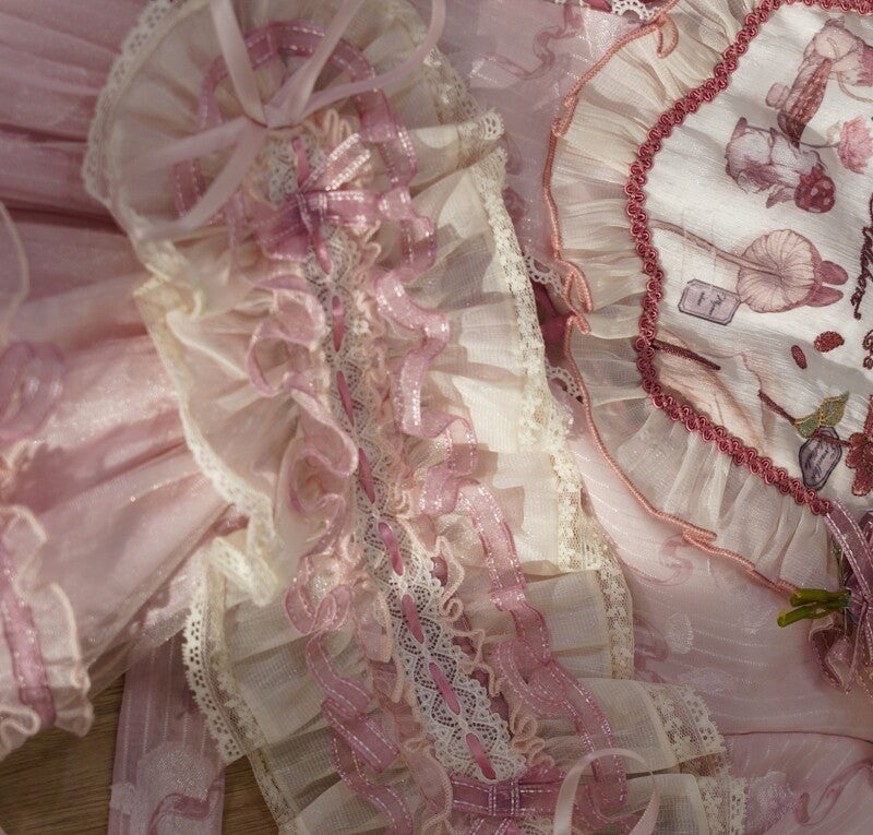 pink rabbit straps corset lolita dress
