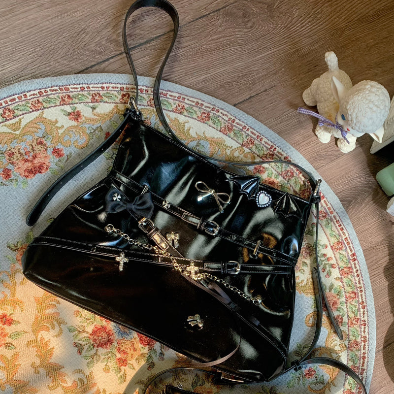 Vintage Double-strap Crossbody Bag