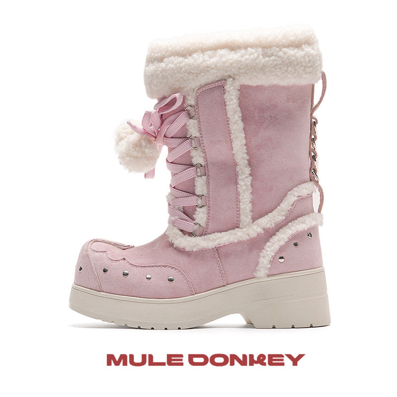 kawaii furry snow boots