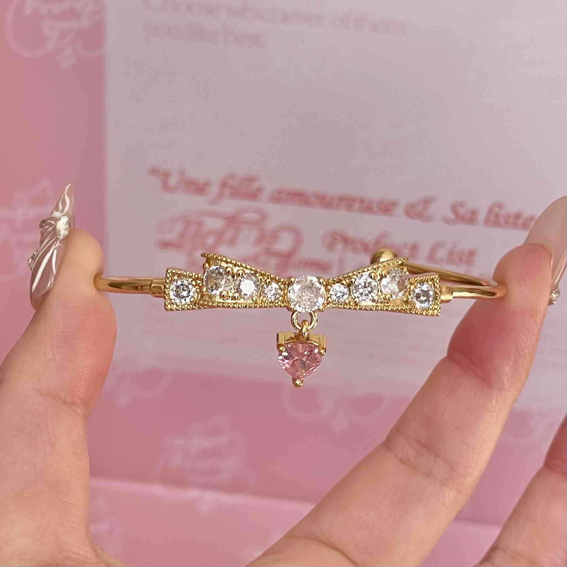 Sakura Snow Bow Pearl Bracelet
