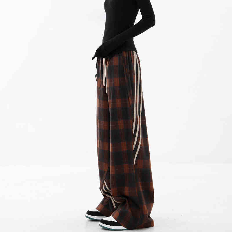 Preppy Casual Plaid Pants