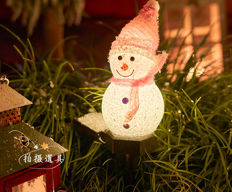 Christmas LED lantern snowman outdoor lights
