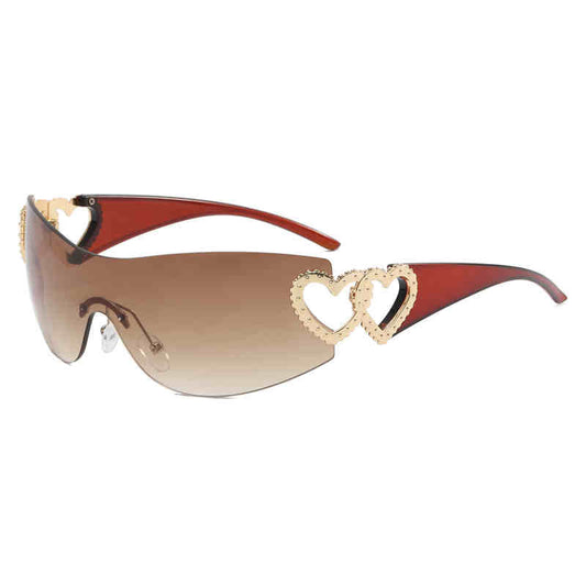 Y2K Retro Heart Shape Sunglasses