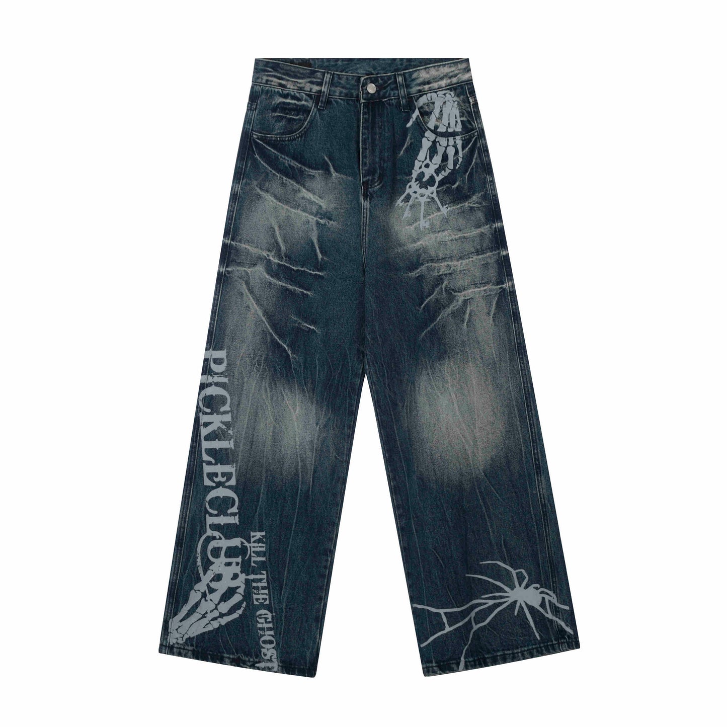 Grunge Distressed Hip-Hop Jeans