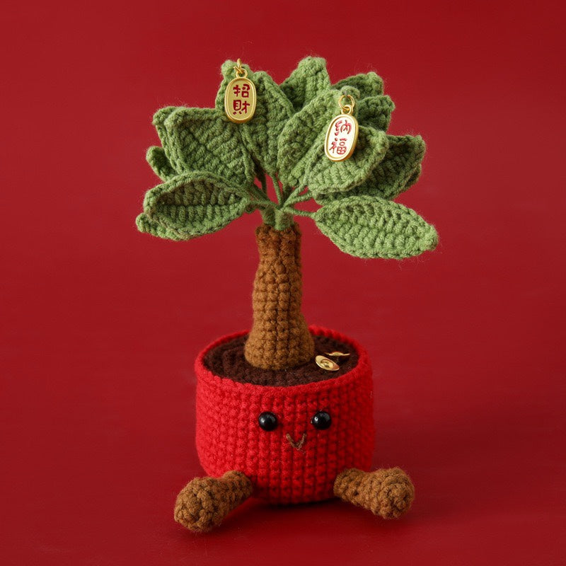 handmade wool crocheted simulated flowers