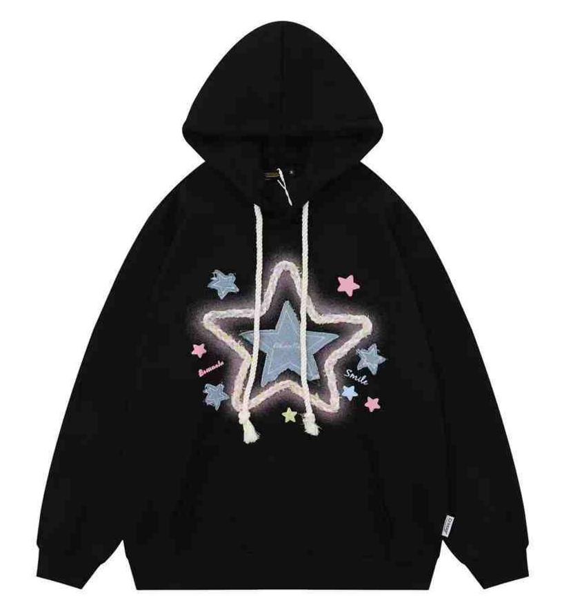 Oversize Star Patch Hoodie