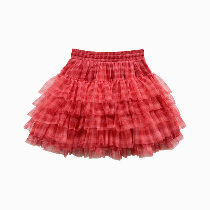 Fairy Princess Plaid Cake Skirt