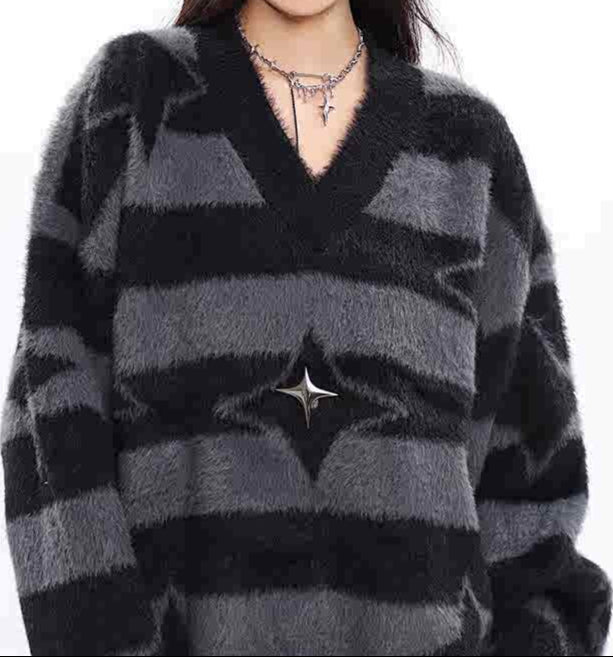 Acubi Aesthetic Star Girl Pullover Sweater