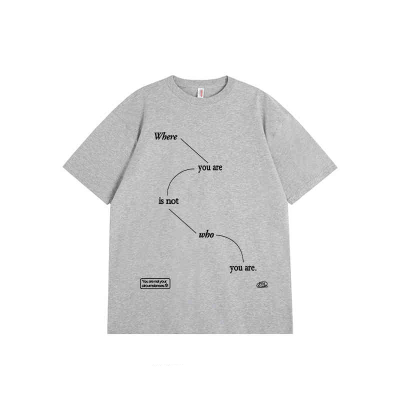 Simple Line Letters Cotton Tee