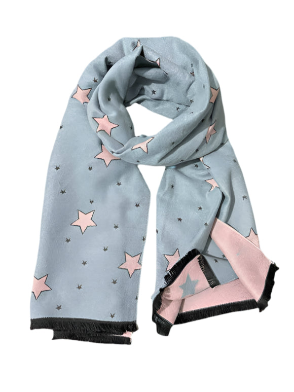 Y2K Star Double-sided Cashmere Scarf