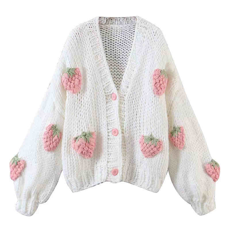 Coquette Strawberry Sweater Cardigan