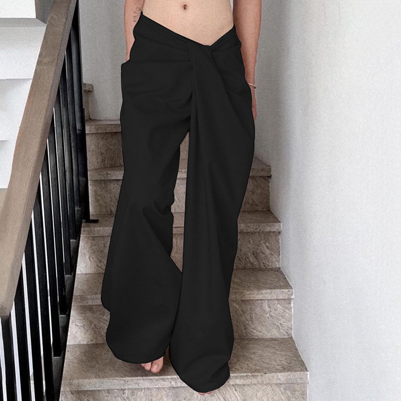 Irregular Design Low-waist Pants