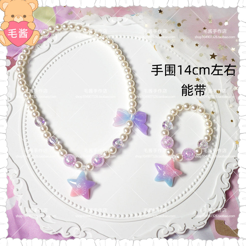 cute heart pearls kawaii choker